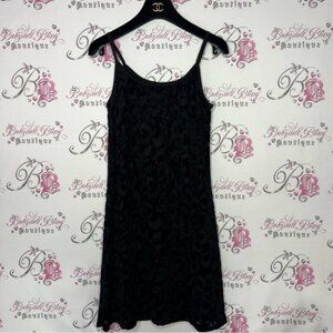 Jalate velour velvet paisley printed black dress tank style cute from Hawaii y2k